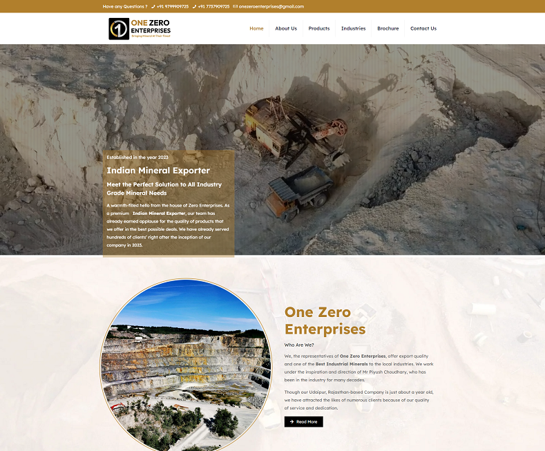One Zero enterprises- Best mineral suppliers in India