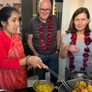 Traditional Dinner With Indian Family